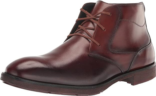 Stacy Adams Men's Kyron Lace-Up Chukka Boot  Color Cognac Smooth Size 7M