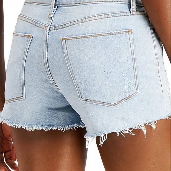 Hudson Women's Gemma Mid Rise Cut Off Denim Shorts  Color Blue Size 26