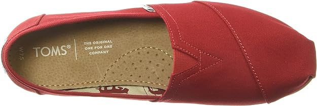 TOMS Women's Classic Canvas Slip-On Shoe  Color Red Size 6M