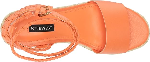 Nine West Women's Keily Wedge Sandal  Color Orange Size 7M