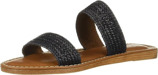 Bella Vita Women's Imo-Italy Slide Sandals  Color Black Woven Size 6.5M