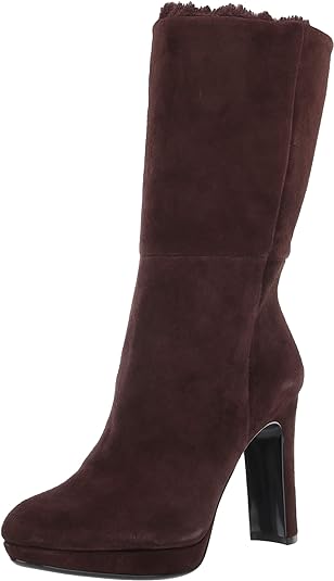 Calvin Klein Women's Pebbles Mid Calf Boot  Color Coffee Bean Size 9M