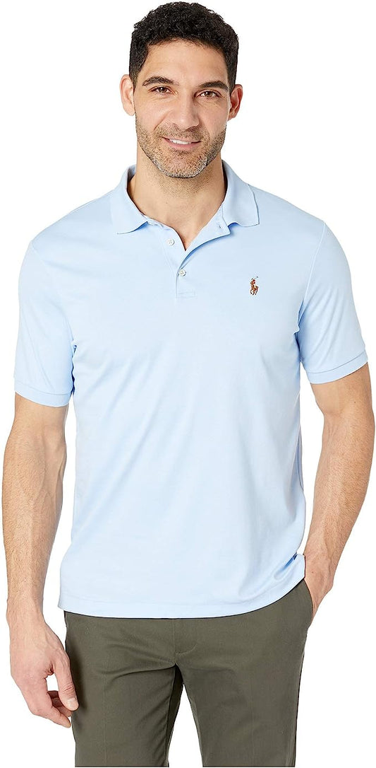 Polo Ralph Lauren Mens Classic-Fit Soft Cotton Polo  Color Elite Blue Size L