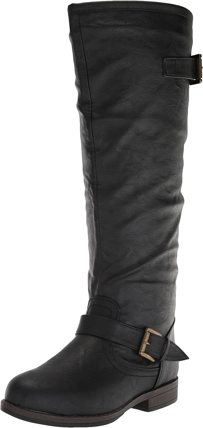 Journee Collection Women's Spokane Wide Calf Knee High Boots  Color Black Size 9M