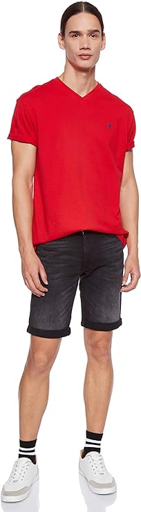 Polo Ralph Lauren Men's Classic-Fit V-Neck Cotton T-Shirt  Color Red Size 2XL