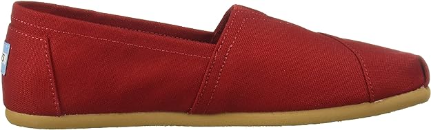 TOMS Women's Classic Canvas Slip-On Shoe  Color Red Size 6M