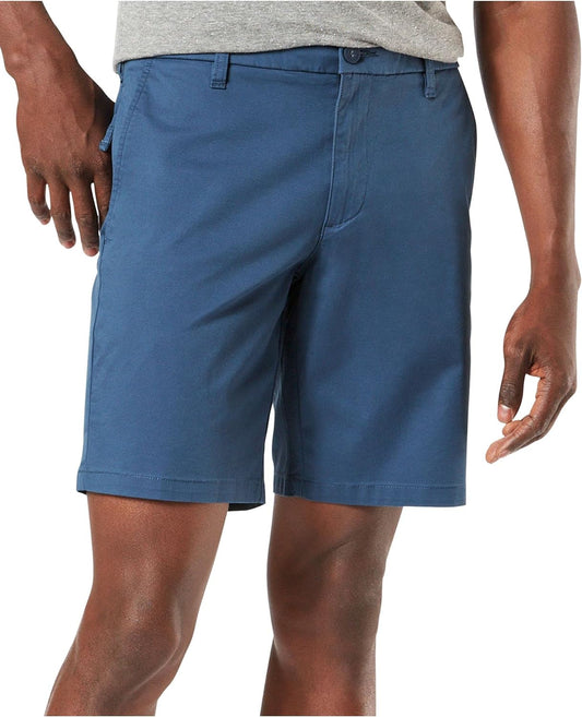 Dockers Men's Ultimate Stretch Solid Supreme Flex Shorts  Color Saragasso Sea Blue Size 42