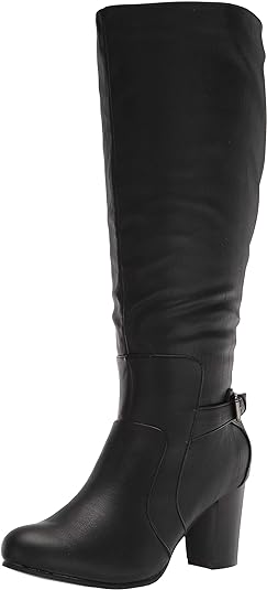 Journee Collection Women's Carver Wide Calf Knee High Boots  Color Black Size 7.5M