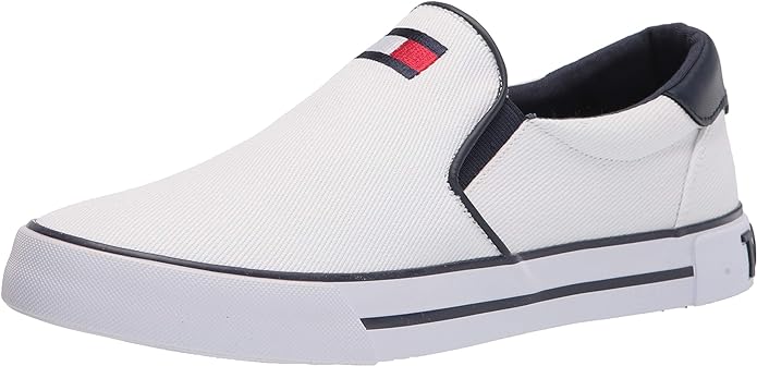 Tommy Hilfiger Men's Roaklyn Loafer  Color White Multi Fabric Size 11.5M