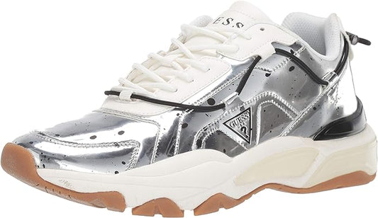 GUESS Men's Fintan Sneakers  Color Silver Size 12M