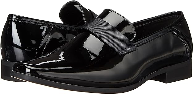 Calvin Klein Men's Bernard Loafer  Color Black Patent Size 10.5M