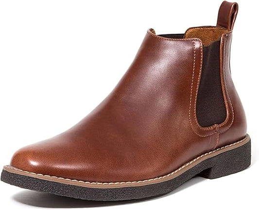 Deer Stags Men's Rockland Chelsea Boots  Color Redwood Smooth Size 12M