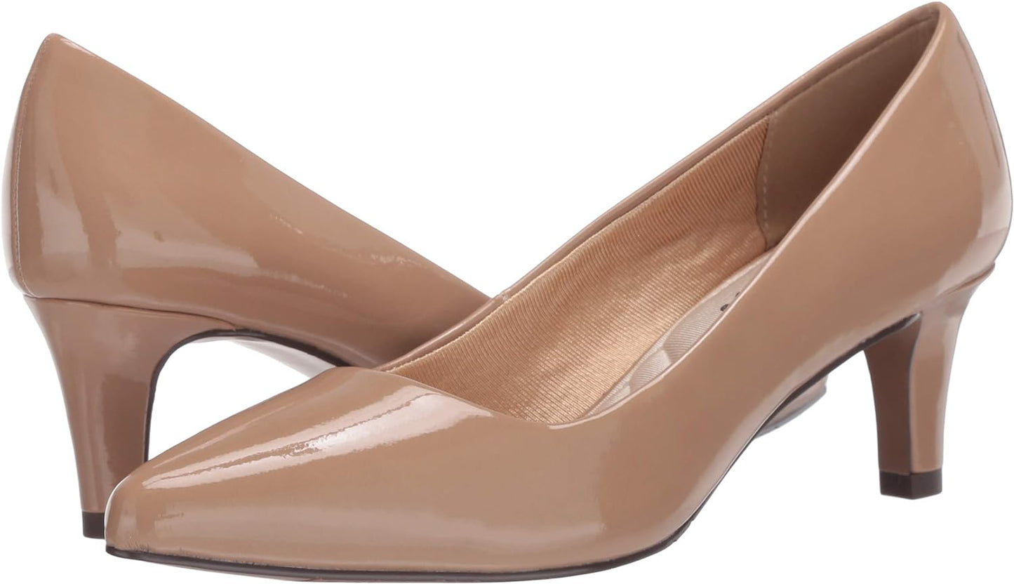 Easy Street Women's Pointe Slip-On Pumps  Color Nude Patent Size 9.5M