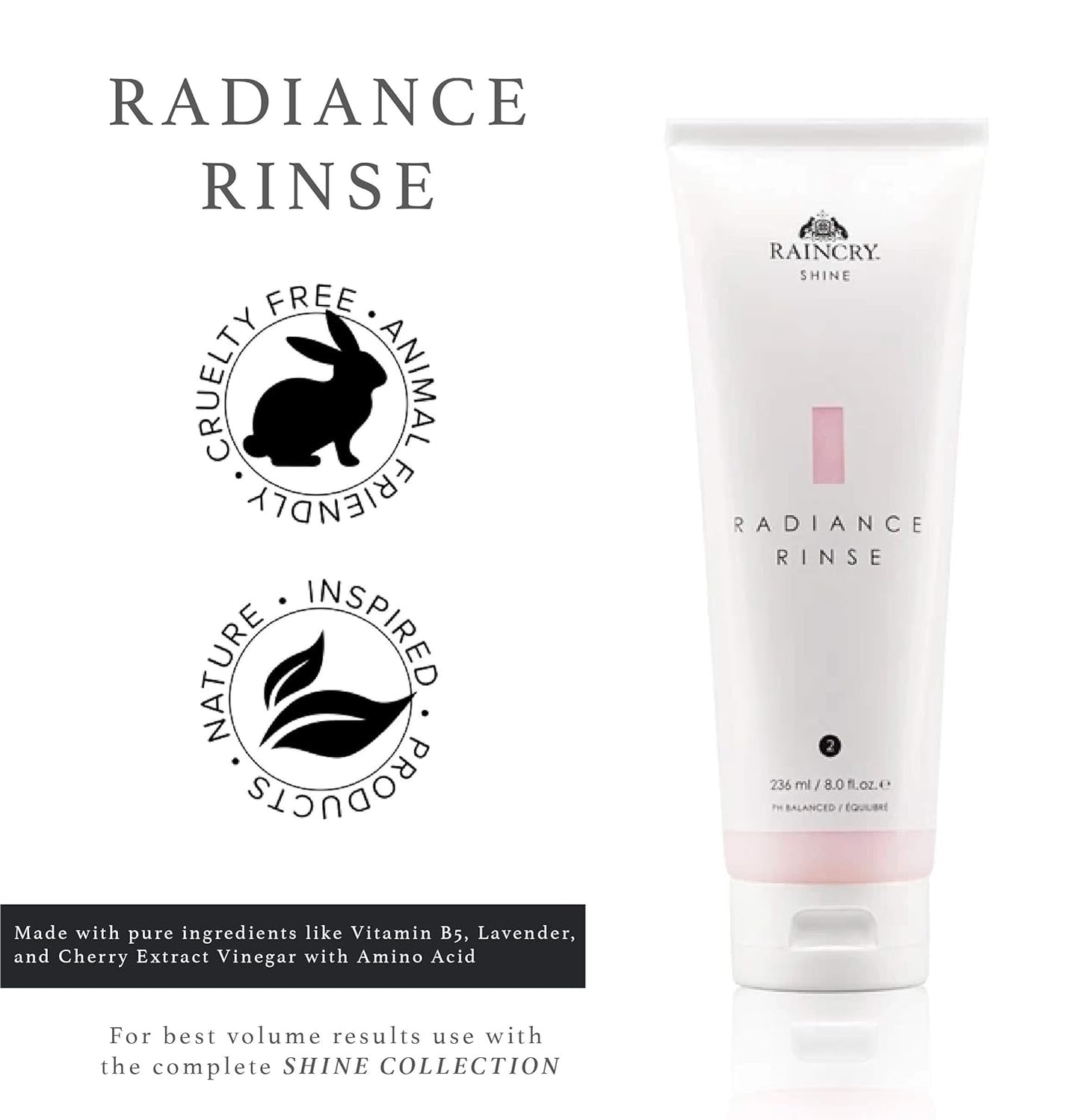 RAINCRY Shine Conditioner – Radiance Rinse 236mL