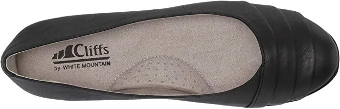 CLIFFS BY WHITE MOUNTAIN Women's Clara Flat Shoes  Color Black/Burnished/Smooth Size 11M