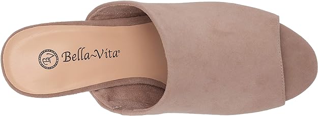 Bella Vita Women's Kathy Mule Sandal  Color Almond Kidsuede Leather Size 7.5W