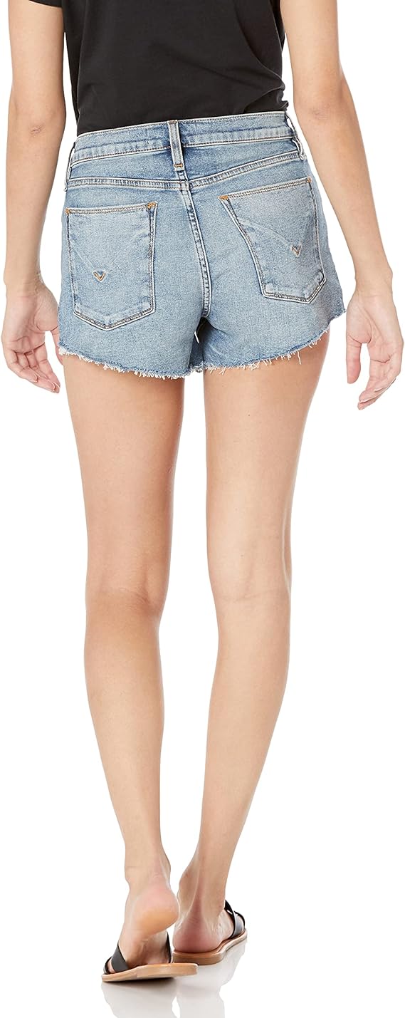 Hudson Women's Gemma Mid Rise Cut Off Denim Shorts  Color Blue Size 31