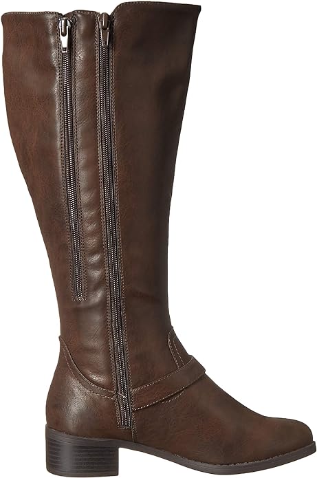 Easy Street Women's Jewel Wide-Calf Riding Boots  Color Brown Size 8M