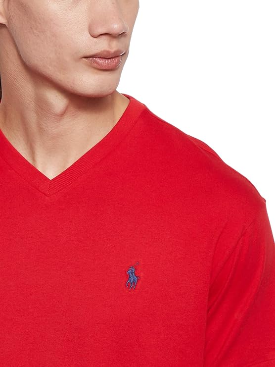 Polo Ralph Lauren Men's Classic-Fit V-Neck Cotton T-Shirt  Color Red Size 2XL