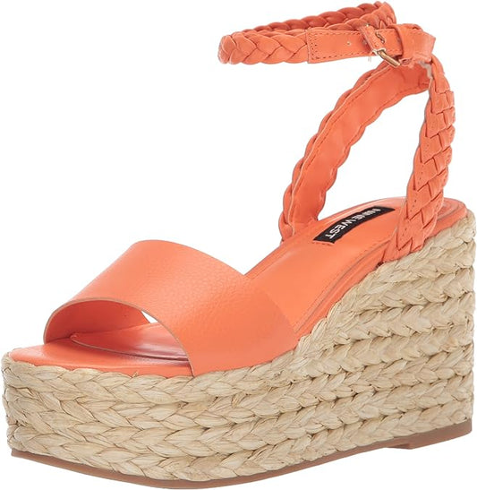 Nine West Women's Keily Wedge Sandal  Color Orange Size 7M