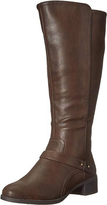 Easy Street Women's Jewel Wide-Calf Riding Boots  Color Brown Size 8M