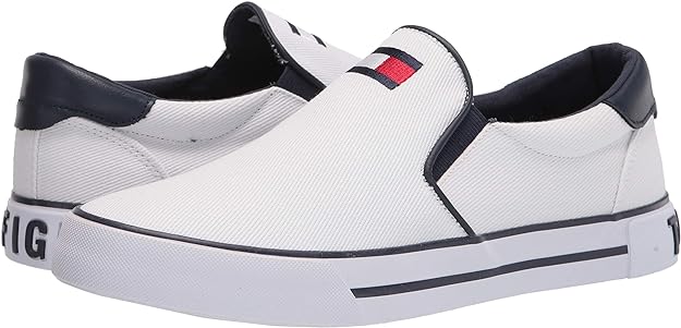 Tommy Hilfiger Men's Roaklyn Loafer  Color White Multi Fabric Size 11.5M