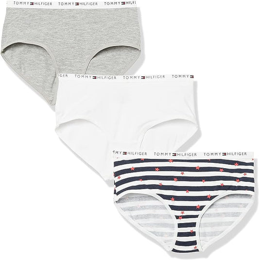 Tommy Hilfiger Girls' Hipster Underwear, 3-pk  Color Assorted Size M