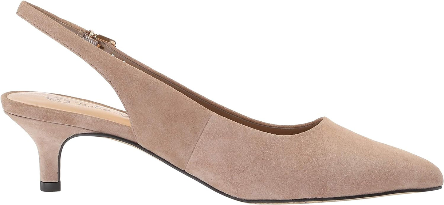 Bella Vita Women's Scarlett Slingback Pumps  Color Almond Kidsuede Size 7.5M