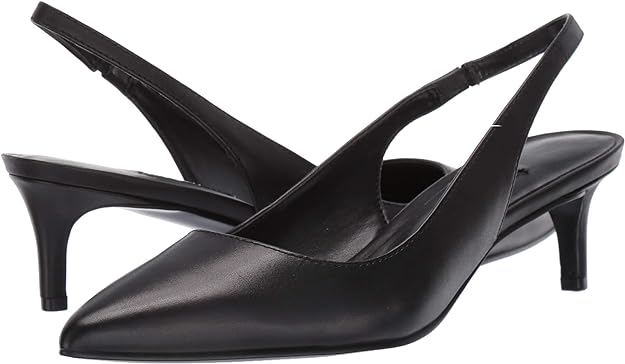 Nine West Women's Feliks Slingback Pump  Color Black Leather Size 10.5M