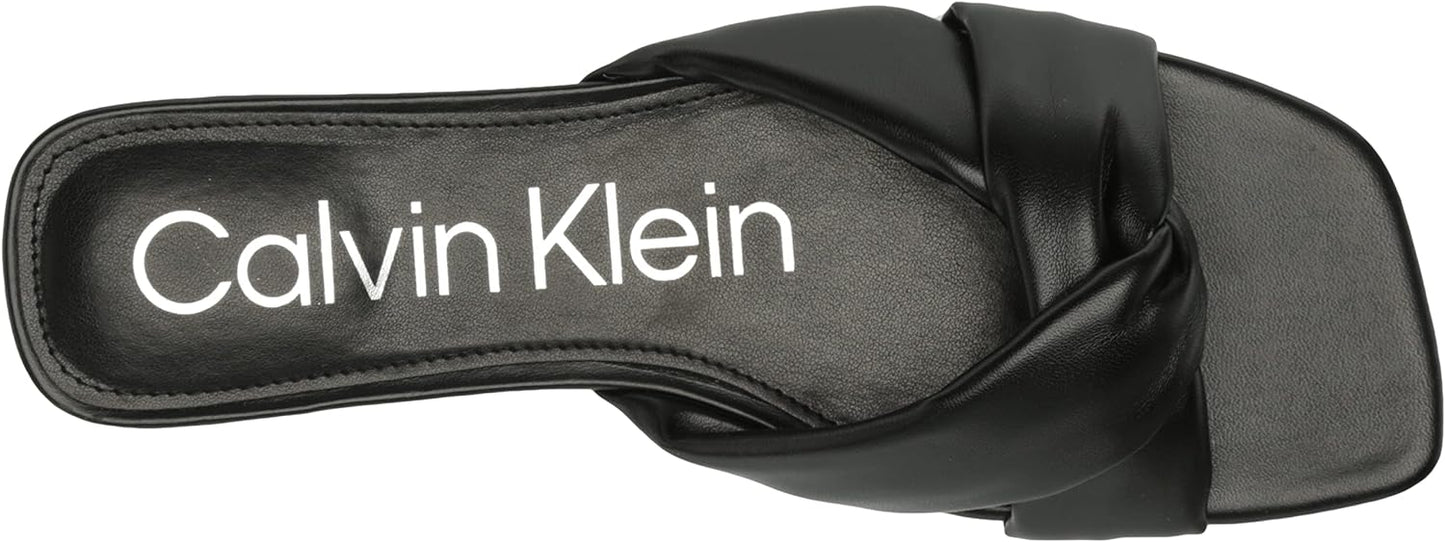 Calvin Klein Women's Marita Sandals  Color Black Leather Size 8.5M