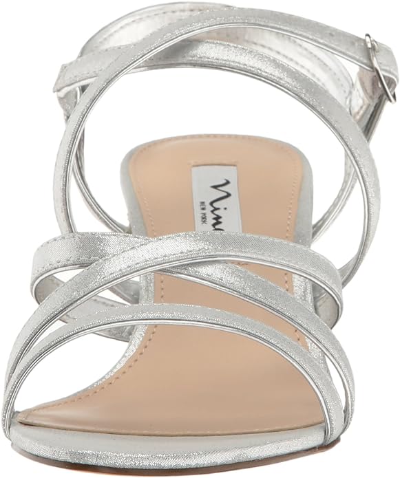 Nina Women's Genaya Strappy Evening Sandals  Color Silver Size 6M