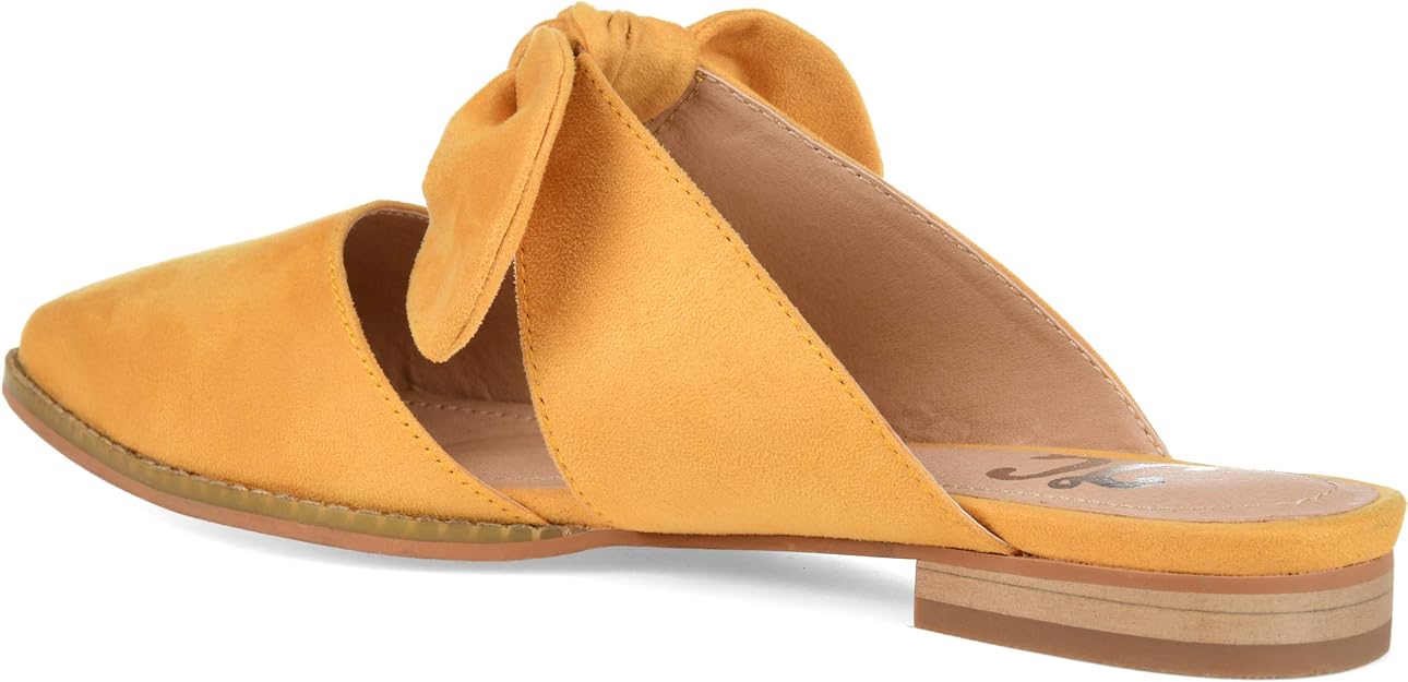 Journee Collection Women's Telulah Bow Accent Slip-on Flats  Color Mustard Size 7M