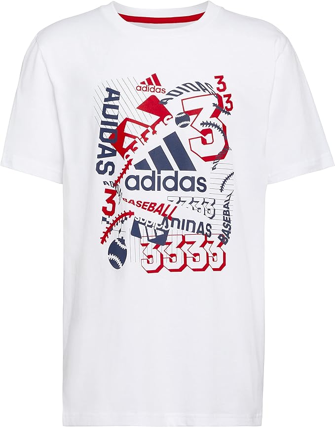 adidas Little Boys Short Sleeve Americana Tee  Color White Size 5