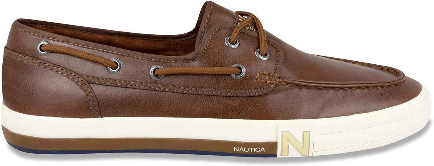 Nautica Men's Spinnaker Lace-Up Boat Shoe  Color Ginger Smooth Size 7.5