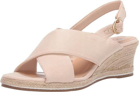 Bella Vita Women's Espadrille Wedge Sandal  Color Cream Suede Size 9M