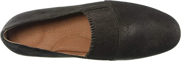 Gentle Souls by Kenneth Cole Women's Eugene Ruffle Slipper Loafer  Color Bronze Size 7.5M