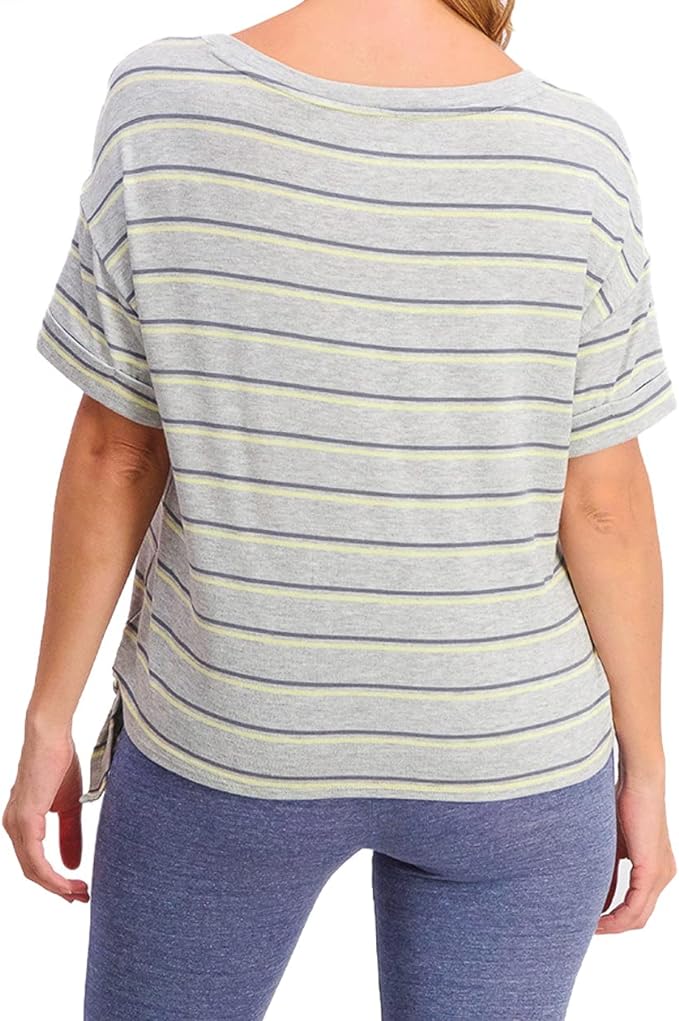 Alfani Women's Side-Tie Sleep T-Shirt  Color Duel Stripe Size S