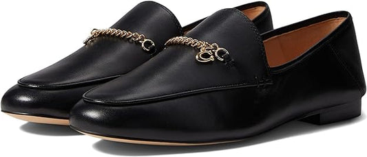 COACH Women's Hanna Chained Loafers  Color Black Size 8M