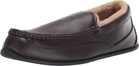 Deer Stags Men's Slipperooz Nordic Spun Slippers  Color Dark Brown Size 9W