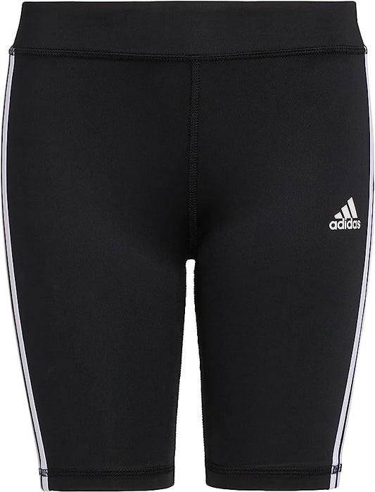 adidas Girls Aeroready Detached Waistband 3 Stripe Bike Short  Color Black Size L (14-16)