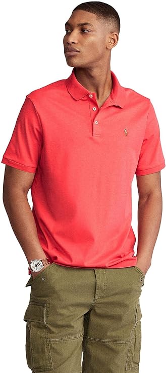 Polo Ralph Lauren Men's Classic-Fit Polo Shirt  Color Rosette Heather Red Size XL