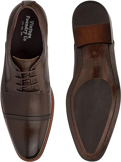 Vintage Foundry Co. Men’s Randolph Fashion Handcrafted Casual Oxford Shoes  Color Brown Size 9.5M
