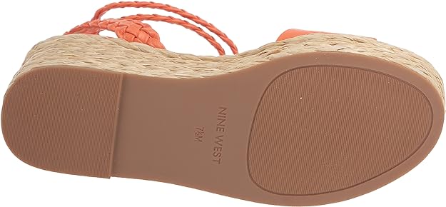 Nine West Women's Keily Wedge Sandal  Color Orange Size 7M