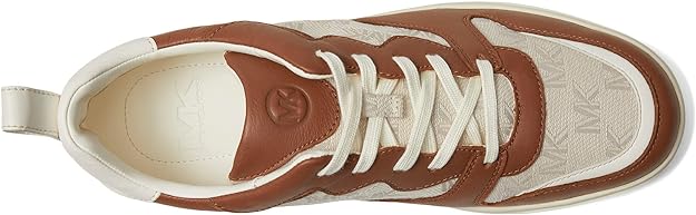 Michael Kors Men's Baxter Mixed-Media Sneakers  Color Natural Size 11