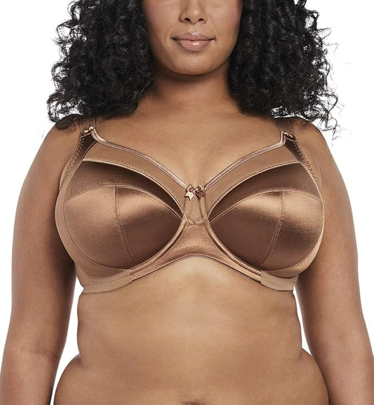 Goddess Plus Size Keira Underwire Banded Bra  Color Cinnamon Size 36I