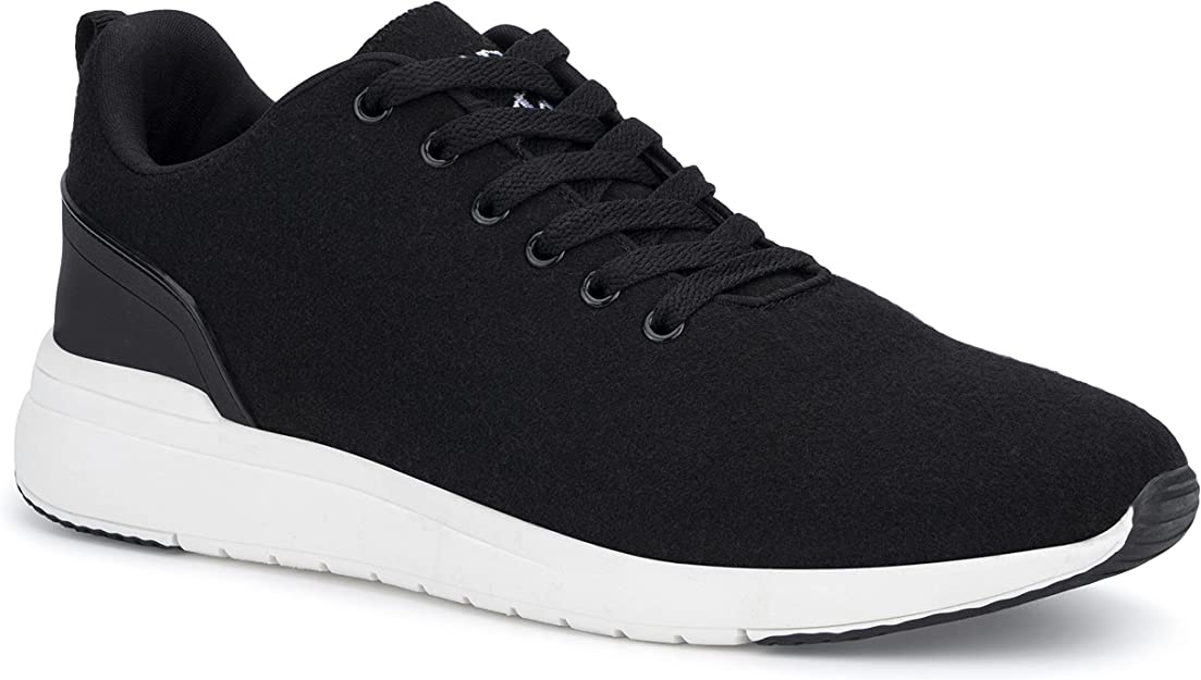 New York & Company Men's Nevin Low Top Casual Walking Fashion Shoe Sneaker  Color Black Size 11M