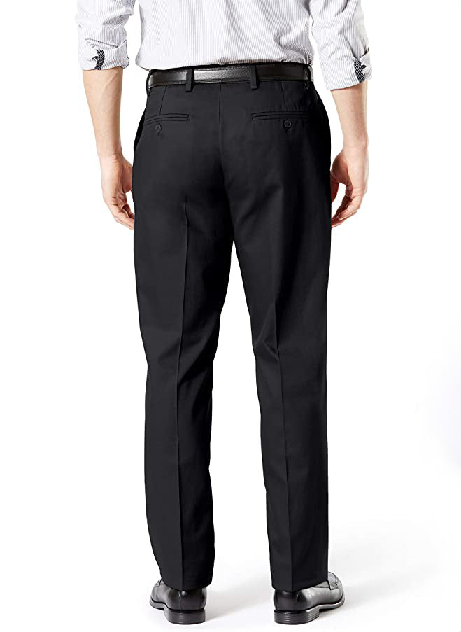 Dockers Men's Classic Fit Signature Khaki Lux Cotton Stretch Pants  Color Black W40xL30