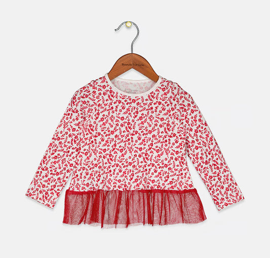 First Impressions Baby Girls 2-pc Holly-Print Tunic Shirt  Color Cherry Red Size 18 months