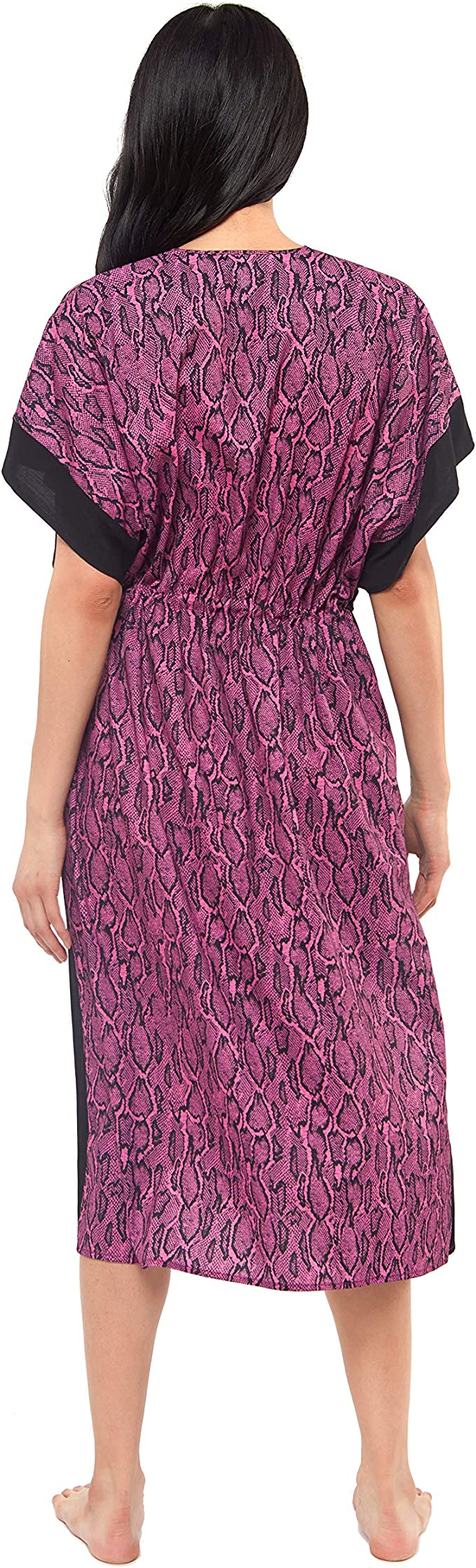 Jessica Simpson Snakecharmer Printed Cover-Up  Color Pink/Black Snakeskin Size S