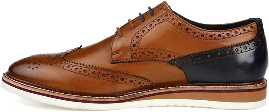 Thomas & Vine Mens Ridley Wingtip Derby Shoes  Color Cognac Size 10.5M